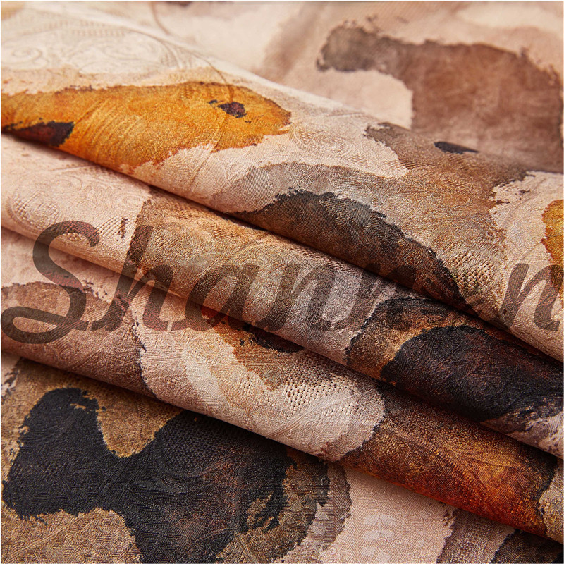 Naturalis 100% morus sericus 19MM jacquard Chinoiserie Silk Fabric