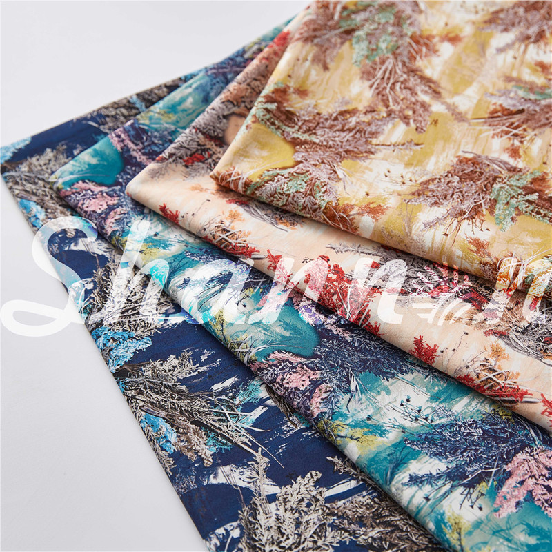 NO MOQ 79% bombacio 21% sericum Chinoiserie Cotton Silk Fabric