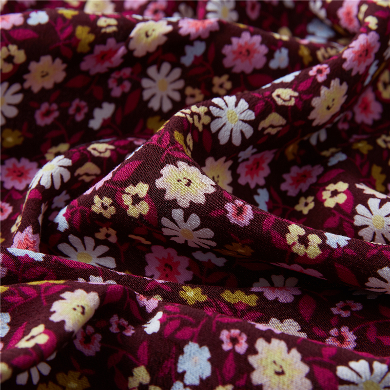 Flos purpureus crinkle 47% rayon 54% viscosus digitalis pastoralis top & classic fabric