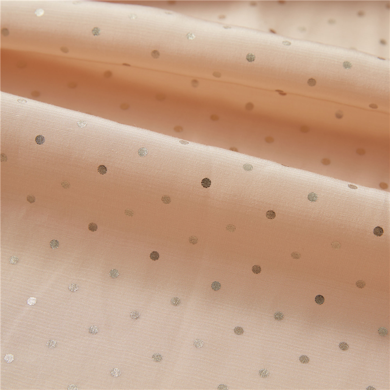 Argenti coruscus dots rosea humus 51% rayon 49% viscosa poplin figurae dot print fabric