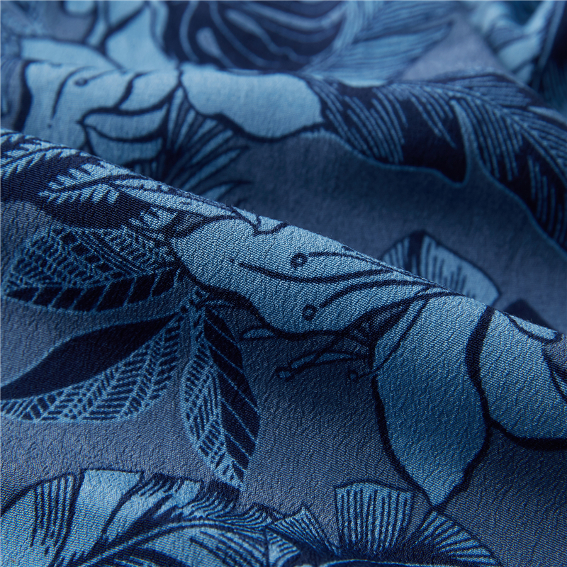 Palma folium florale digitalis print crinkle 47% rayon 53% viscosus exoticus Bohemia fabric