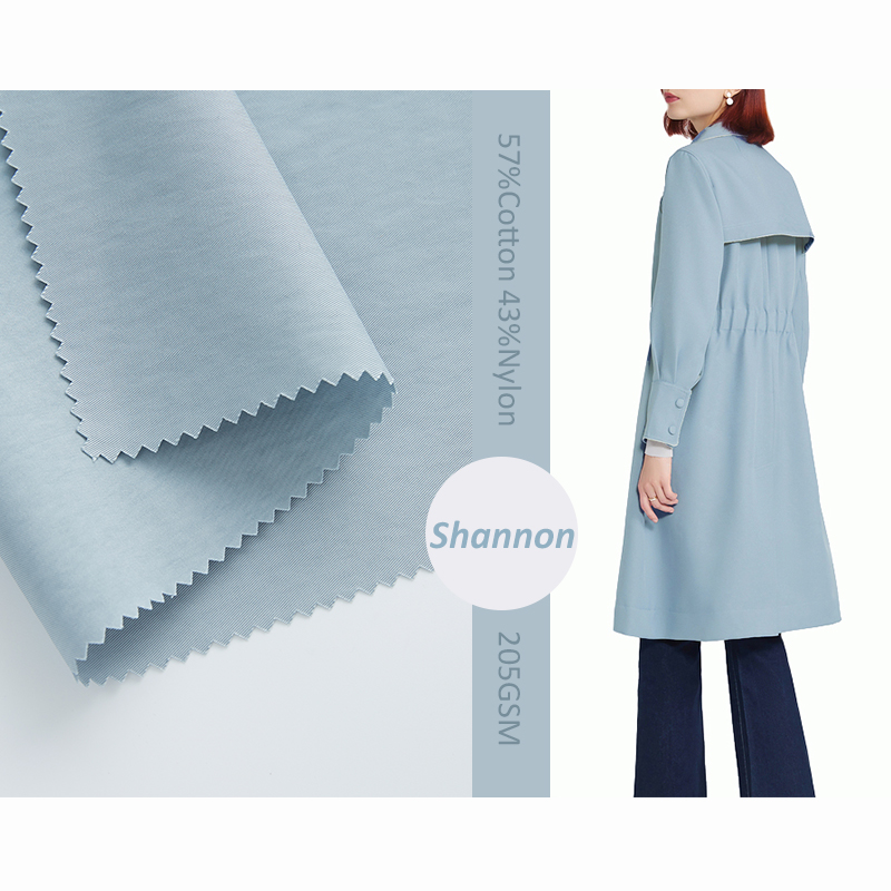 Patet tingere 57% bombacio 43% nylon twill Eco-amica fortuita tunica fabric