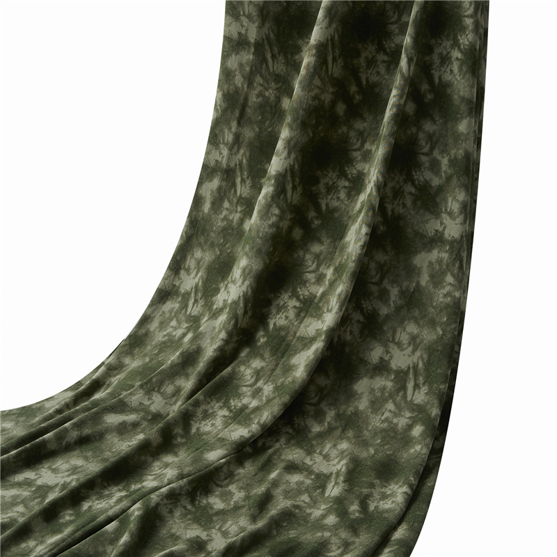 Exercitus viridis dibaphum 53% viscosum 47% rayon crinkle pastoralis viscosus rayon fabric